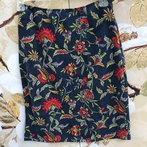 Talbots fall floral skirt.